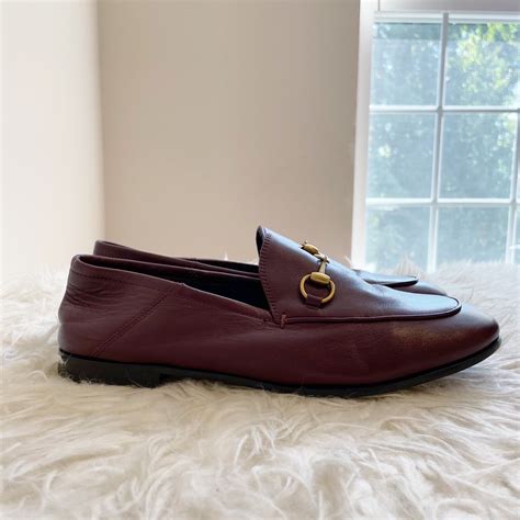 gucci womens bordeaux brixton loafer|Gucci brixton loafer women.